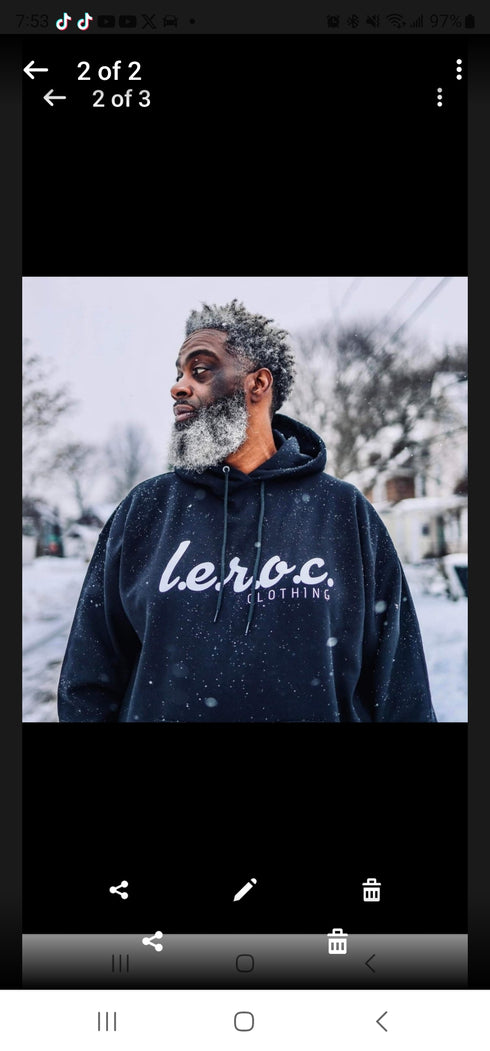 l.e.r.o.c. clothing hoodie black/white